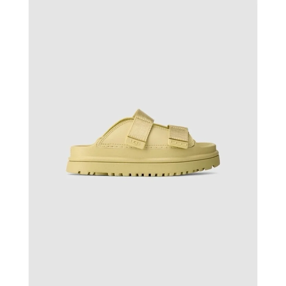 UGG Kid's GoldenGlow Slide Sandals Size 3 Big‎ Girls Golden Yellow NEW IN BOX